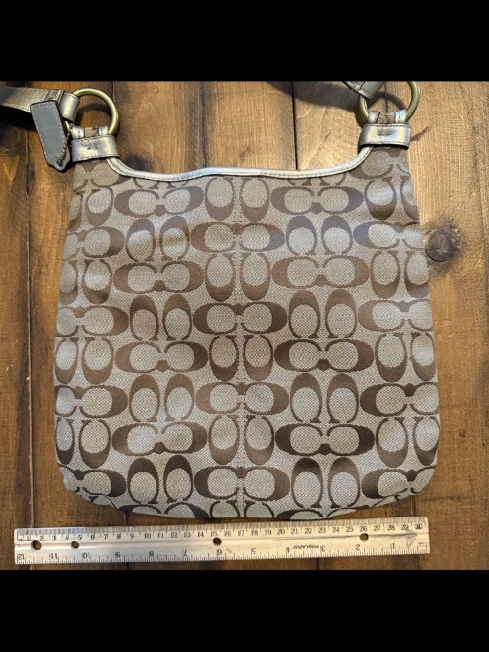 Coach Signature vintage Penelope Crossbody Bag brown monogram canvas leather - Picture 4 of 7